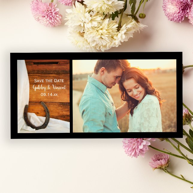 Reserve A Data Horsfere e Satin Western Wedding Salvar a Data (Criador carregado)