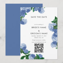 Hortênsia Azul Flora Verde Moderno Casamento