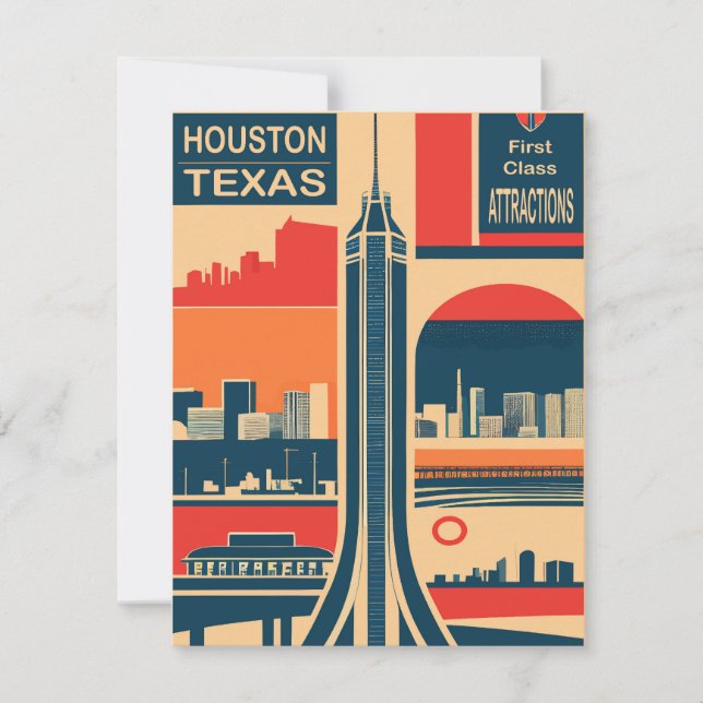 Reserve A Data Houston, Texas, Vintage (Frente)