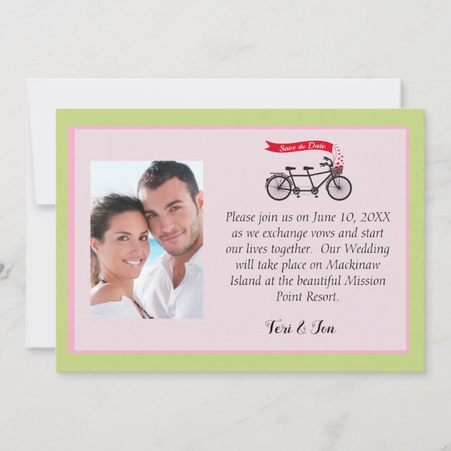 Reserve A Data Ilha Mackinaw Salve a Data (Frente)