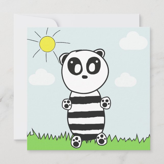 Reserve A Data Ilustração de Panda Fofo (Frente)
