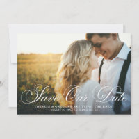 Imagem de Script Flourish Elegante Salva Nossa Dat