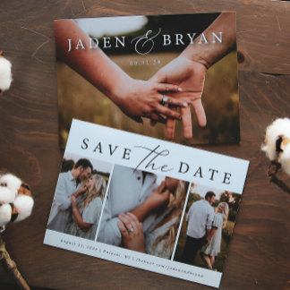 Reserve A Data Imagem de Versão Moderna Guardar a Data em Dois La