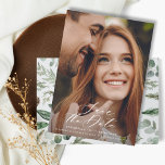 Reserve A Data Imagem elegante moderna com arco de água botânica<br><div class="desc">A foto de casamento de um guião botânico de folhagem mínima moderna salvou o cartão. A mão pintada de eucalipto,  folhagem mínima e coroa rattan moderna rústica dão a este cartão um toque luxuoso. Em verdes clássicos,  castanhos e cinzentos.</div>