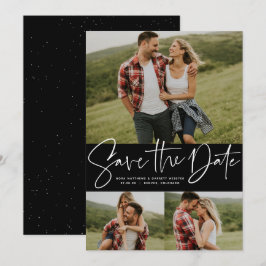 Reserve A Data Imagem moderna trendê três fotos