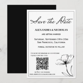 Reserve A Data Imagem Simples Preta E Branca Salvar A Data