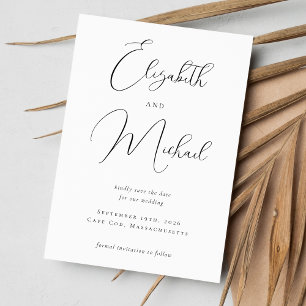 Reserve A Data Imprimível para Casamento Elegante Moderno