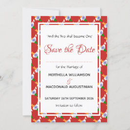 Reserve A Data ÍNDIA Celebração Especial de Casamento Patriótico