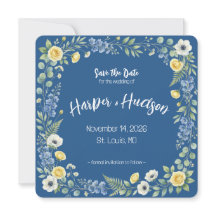 Indigo & Flor Amarela Salve a Data