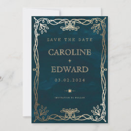 Reserve A Data Indigo Medieval Gold Ivy Casamento 