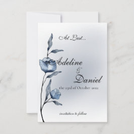 Reserve A Data Indigo Romance Wedding Save the Date Cards