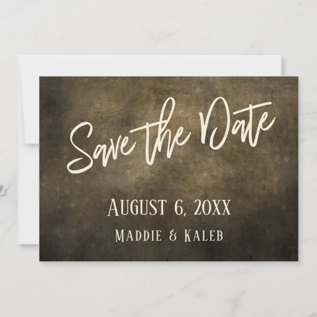 Reserve A Data Industrial Save the Date Lights Casual Typografia (Frente)