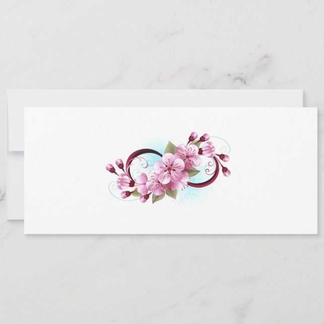 Reserve A Data Infinidade com Flores de Flor Sakura (Frente)
