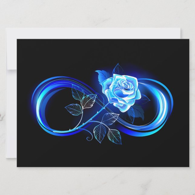 Reserve A Data Infinito brilhante com rosa azul (Frente)