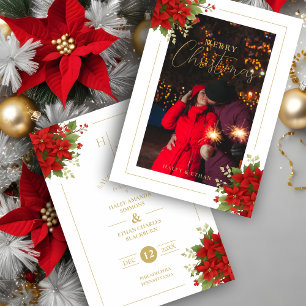 Reserve A Data Iniciais Chic Florais Buquês de Natal Foto