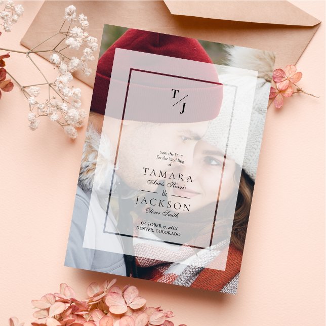 Reserve A Data Iniciais de Efeito de Transparência do Vellum Casa (Criador carregado)