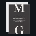 Reserve A Data Iniciais modernas - negrito gráfico tipografia cas<br><div class="desc">Sinais modernos,  casamento gráfico ousado,  salvar o cartão de data. Com tipografia moderna e elegante e design estriada. As cores podem ser personalizadas.</div>