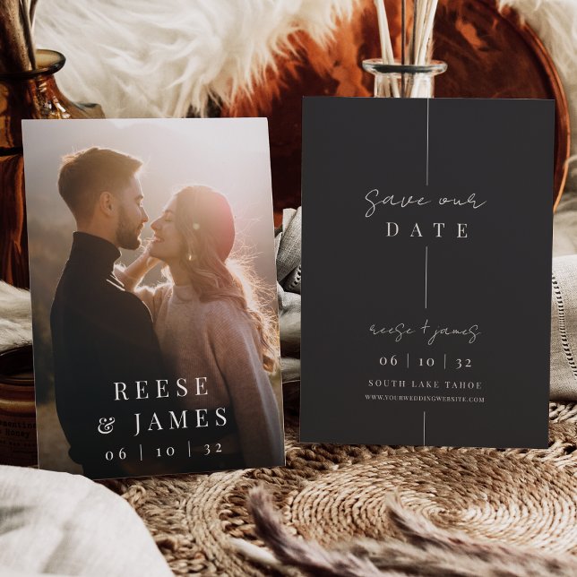 Reserve A Data Inline | Casamento de Fotografias Moderno Minimali (Criador carregado)