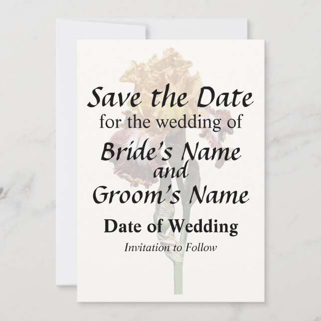 Reserve A Data Íris de Bronze Amarelo-ouro (Frente)