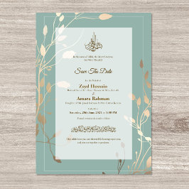 Reserve A Data Islamic Wedding | Sage Green & Gold