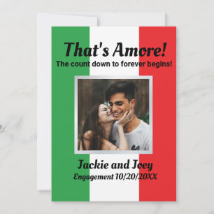 Reserve A Data Isso é Amor! Bandeira Italiana com Foto Personaliz