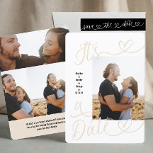 It's A Date | 4 Photo | Calligraphy Wedding