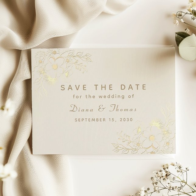 Reserve A Data Ivor Floral Casamento Save the Date (Criador carregado)