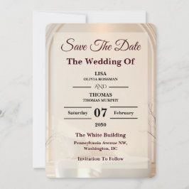 Reserve A Data Ivory Cloud Dancer Luxe Wedding Save The Date