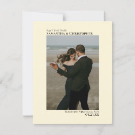 Reserve A Data Ivory Cream Foto Vertical Casamento Minimalista