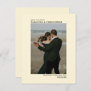 Reserve A Data Ivory Cream Foto Vertical Casamento Minimalista