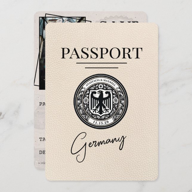 Reserve A Data Ivory Germany Passaporte, Exceto Data (Frente/Verso)