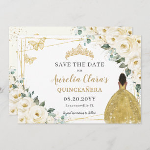 Reserve A Data Ivory White Floral Quinceanera Brown Princess