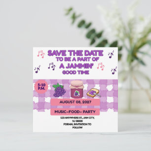 RESERVE A DATA JAM ON REUNIÃO FAMILIAR BBQ ROXO BRANCO 5.25 X 5.2