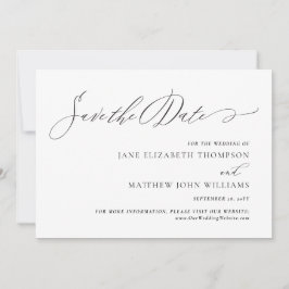 Reserve A Data Jane Elegant Script Save the Date Wedding