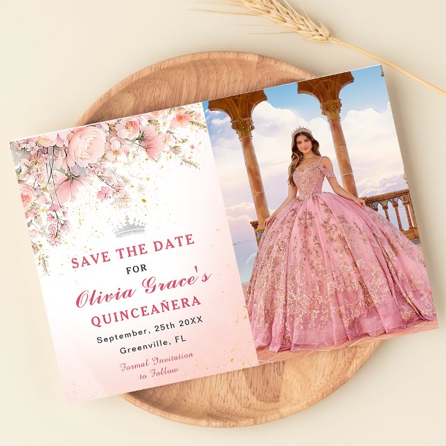 Reserve A Data Jardim bonito Flores Selvagens Aquarelas Sweet 16 (Criador carregado)