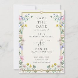 Reserve A Data Jardim de Campo Flores Silvestres Casamento Floral