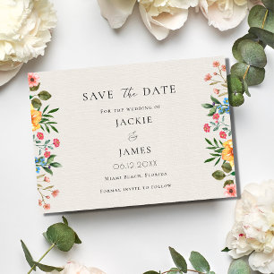 Reserve A Data Jardim de Flores Silvestres Casamento Floral