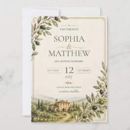 Reserve A Data Jardim de Oliveiras da Toscana Casamento Save The 