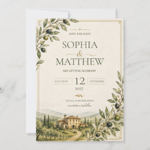 Reserve A Data Jardim de Oliveiras da Toscana Casamento Save The
