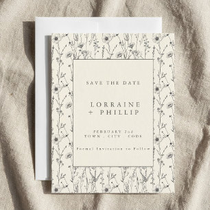 Reserve A Data Jardim delicado de flores silvestres para casament