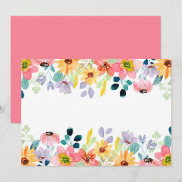 Reserve A Data Jardim Floral Personalizado em Branco