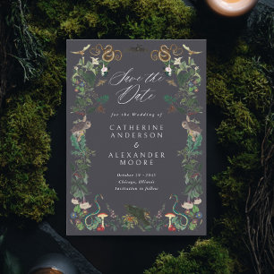 Reserve A Data Jardim Noturno Encantado Casamento Botânico Gótico