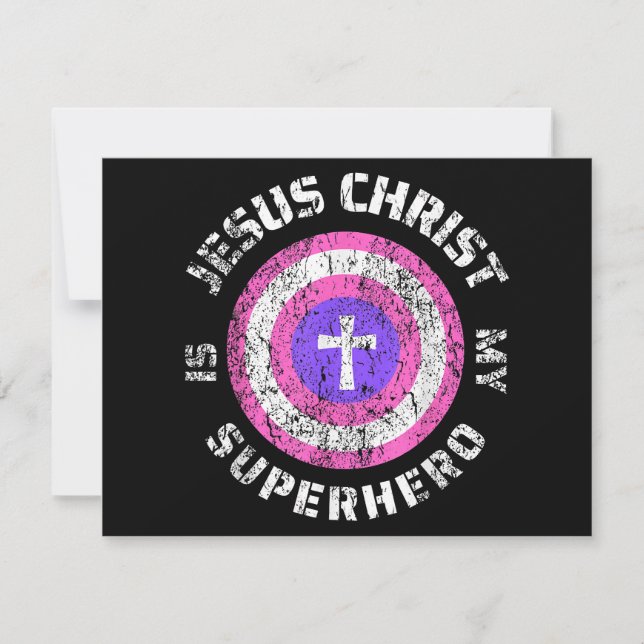 Reserve A Data Jesus Cristo é meu super-herói Jesus (Frente)