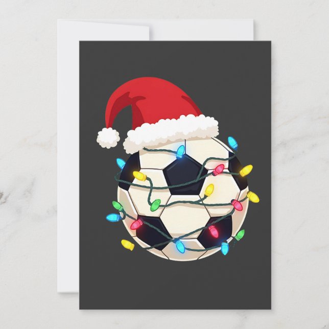 Reserve A Data Jogador de futebol molhado em luzes de Natal (Frente)