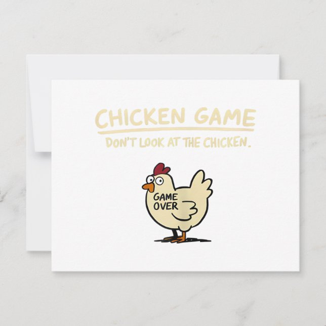 Reserve A Data Jogo de Frango Não Olhe para o Frango Frango Engra (Frente)