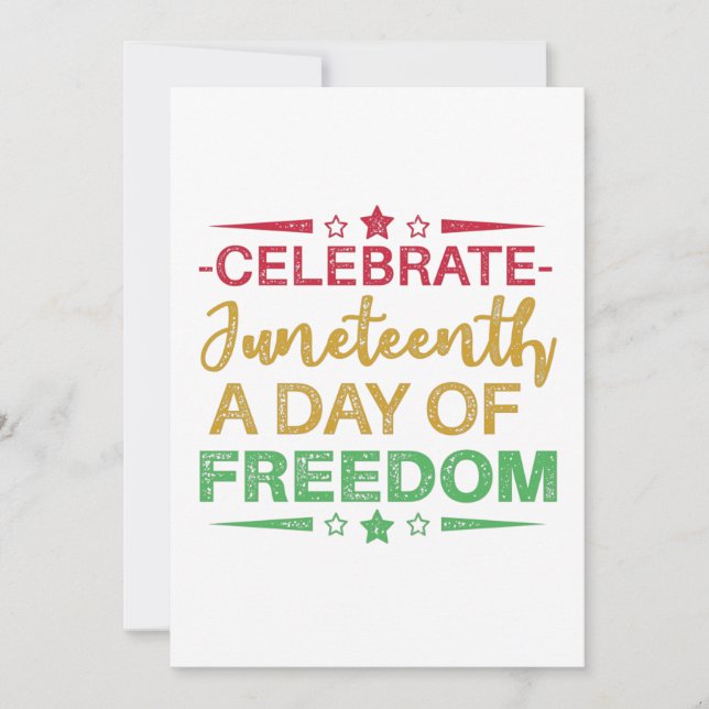 Reserve A Data Juneteenth, Freedom of African American. (Frente)