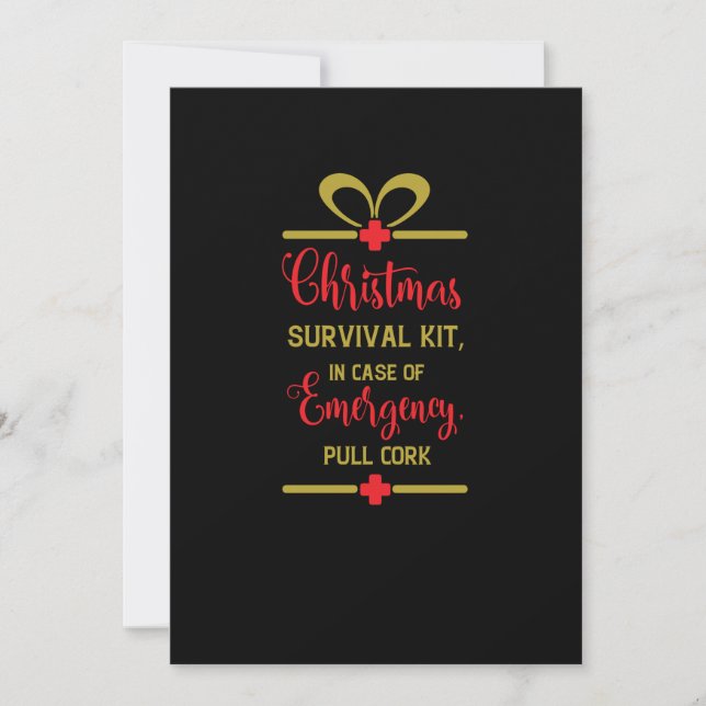 Reserve A Data kit de sobrevivência de natal (Frente)