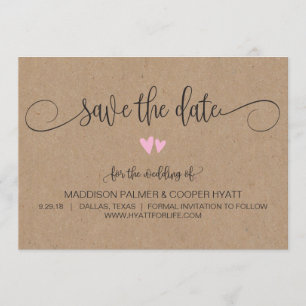 Reserve A Data Kraft Rustic Hearts Save the Date
