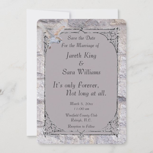 Reserve A Data Labirinto É o único casamento para sempre Salve a  (Frente)