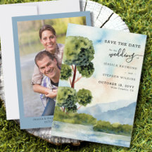 Lago Evergreen Watercolor e Foto Vertical